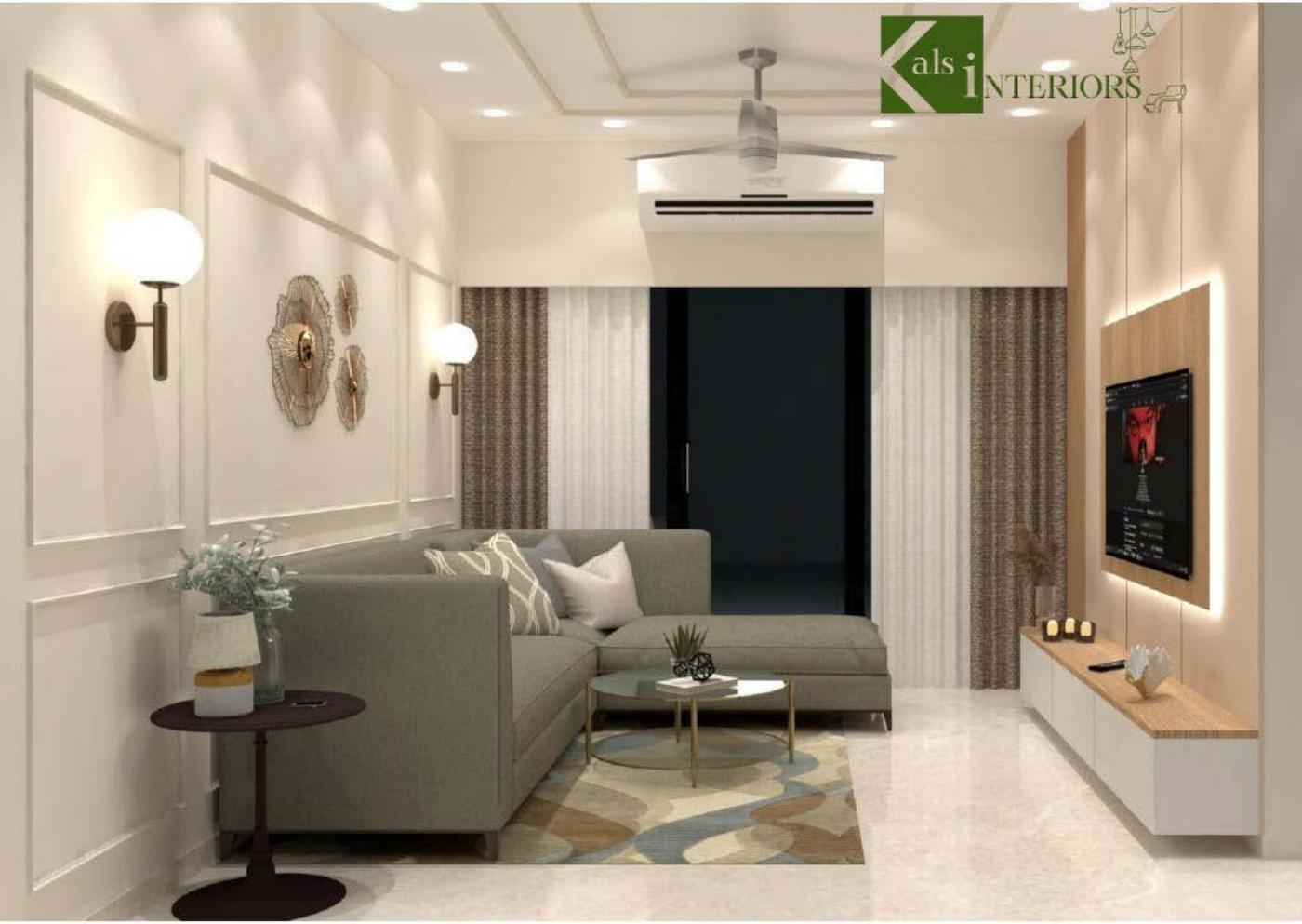 Elegant Neutral 2BHK interior project